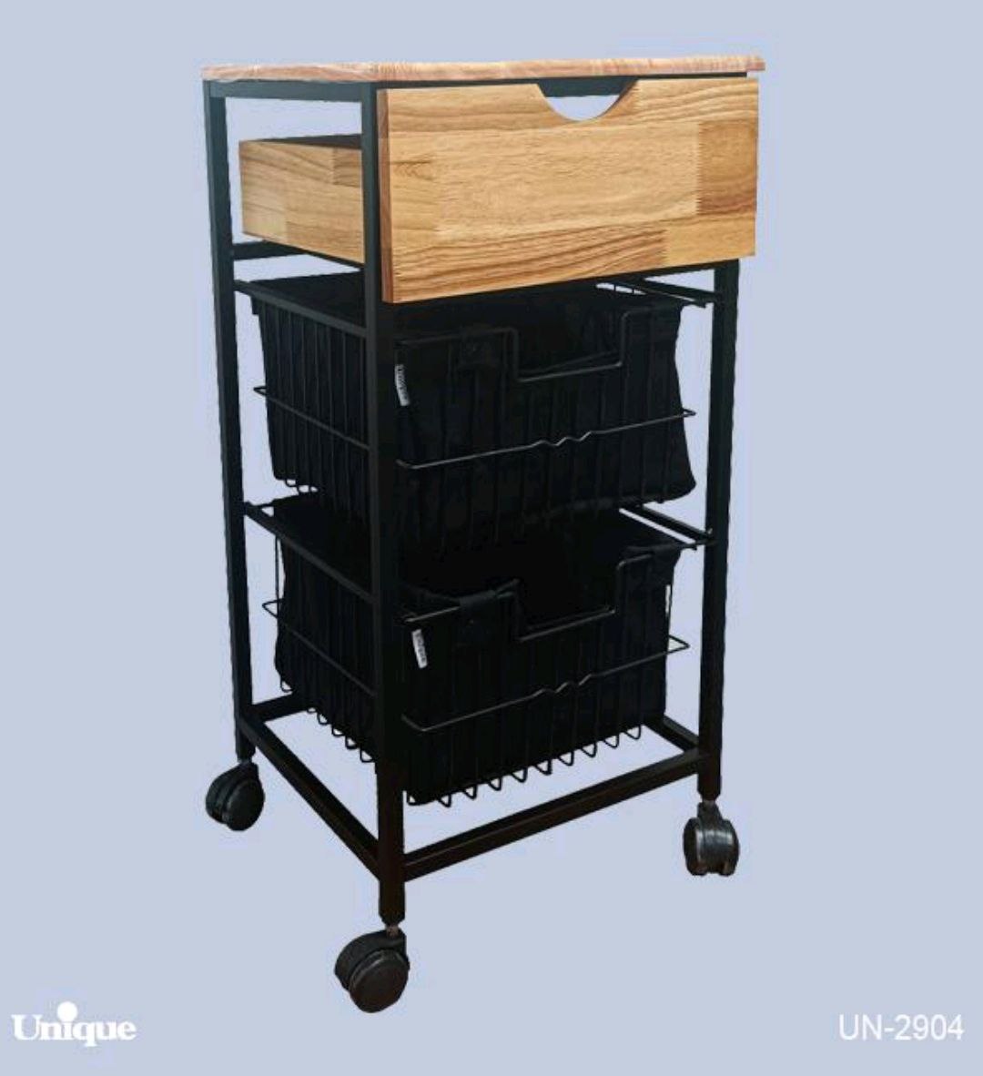 جا سیب زمینی و پیاز 2 طبقه کشودار با پارچه یونیک Unique کد UN-2904